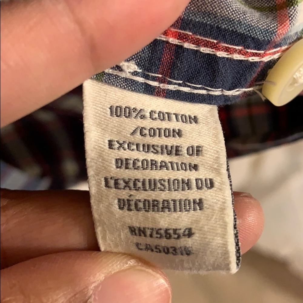 Abercrombie & Fitch muscle plaid button down SZ L - Picture 5 of 5